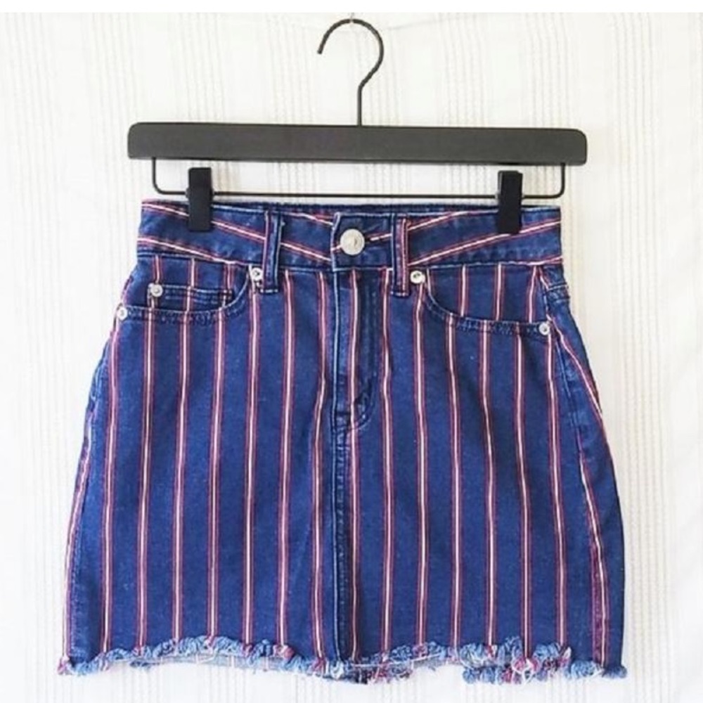 STRIPES MINI SKIRT STRETCH